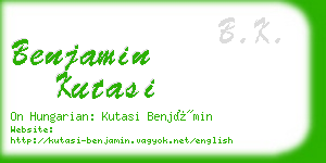 benjamin kutasi business card